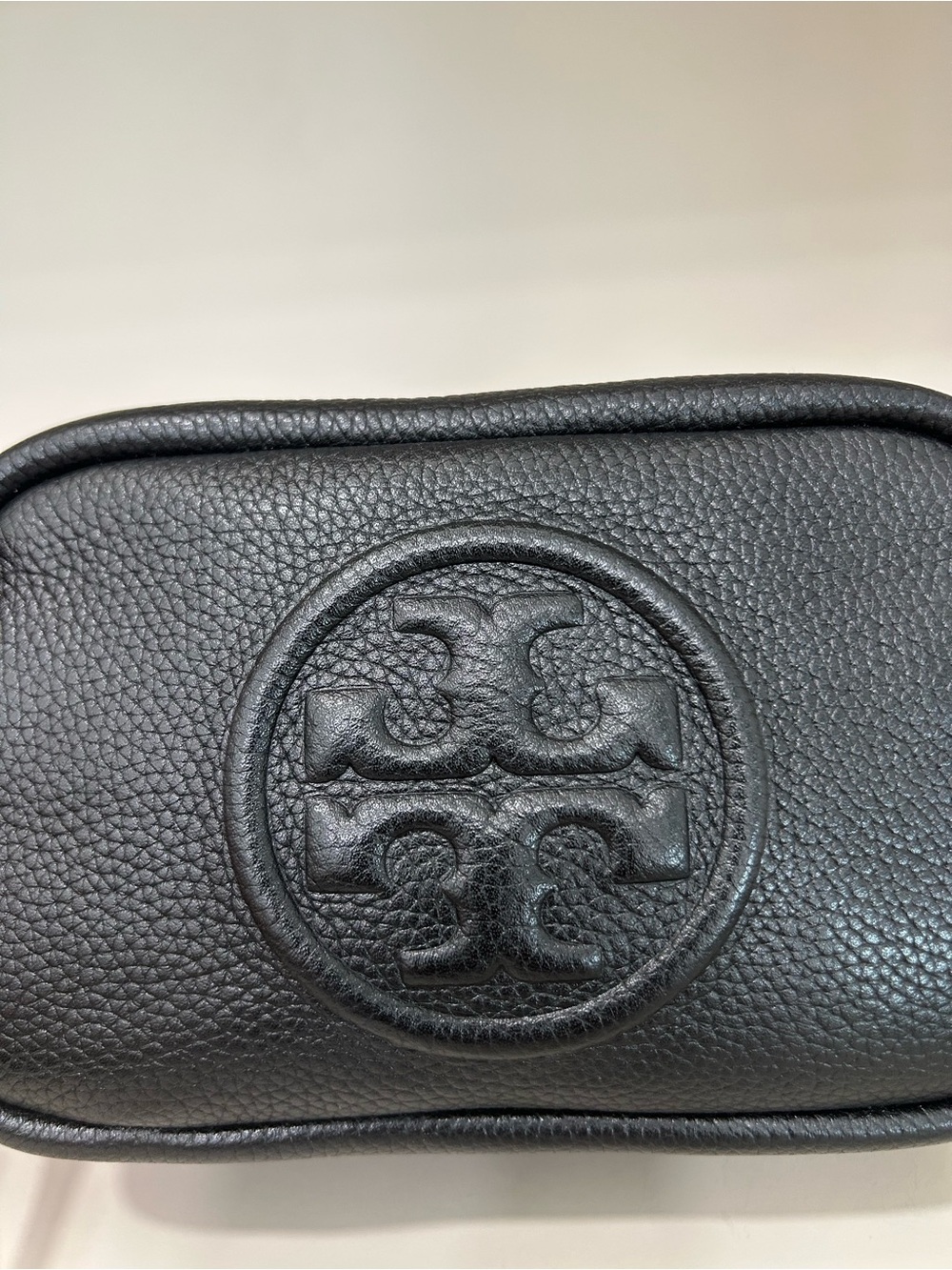 Authentic Tory Burch Perry Bombe Mini Crossbody Camera Bag Leather Purse Black - Picture 10 of 16